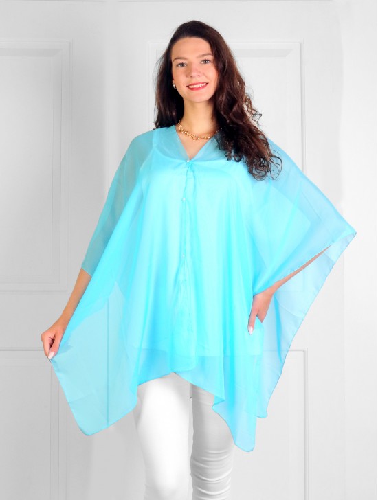 Solid Color Reversible Pearl Chiffon Top